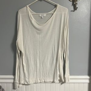 Long sleeve white flowy shirt